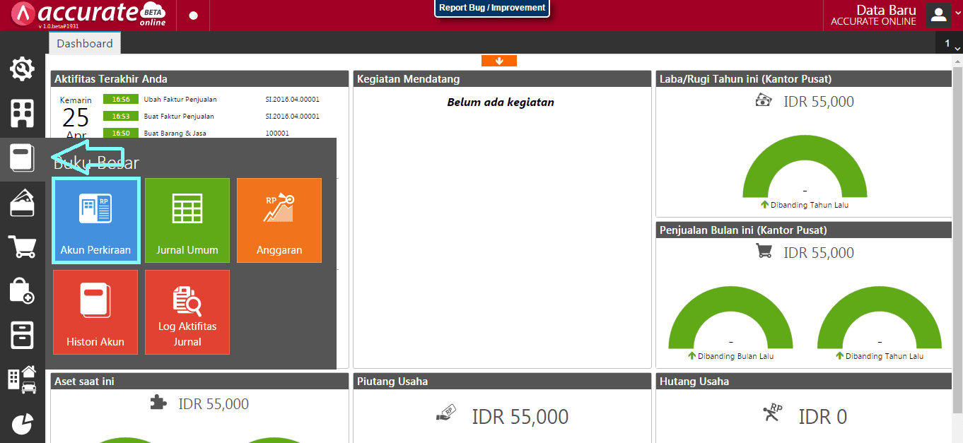 Menonaktifkan Akun Perkiraan accurate online