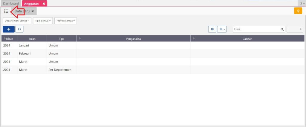fitur menghapus anggaran accurate online