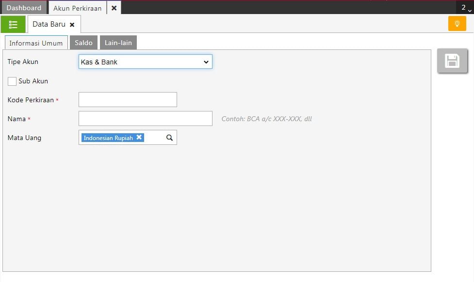 fitur akun perkiraan accurate online