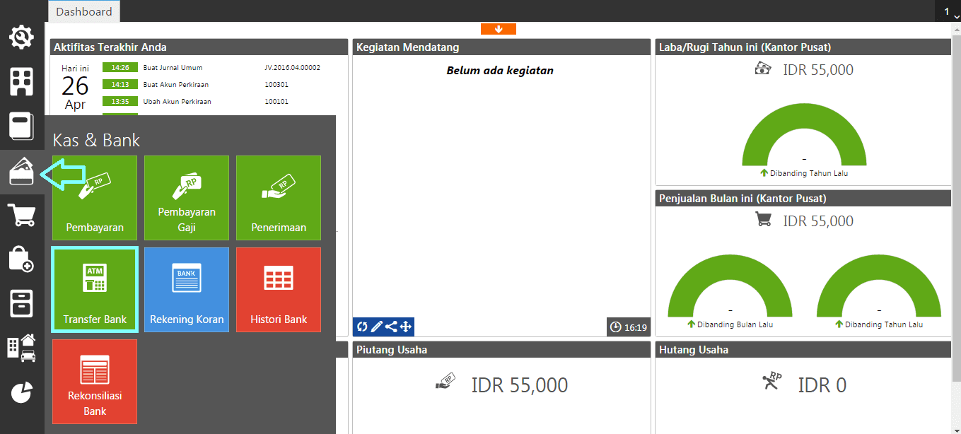 Fitur Transfer Bank Accurate Online