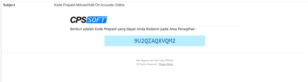 cara aktivasi database accurate online