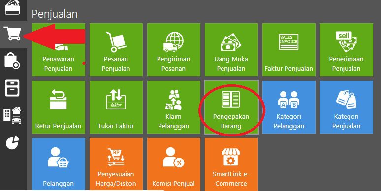 fitur pengepakan barang accurate online