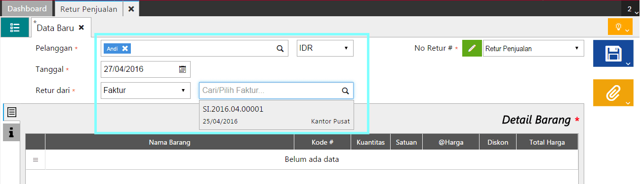 fitur retur penjualan accurate online