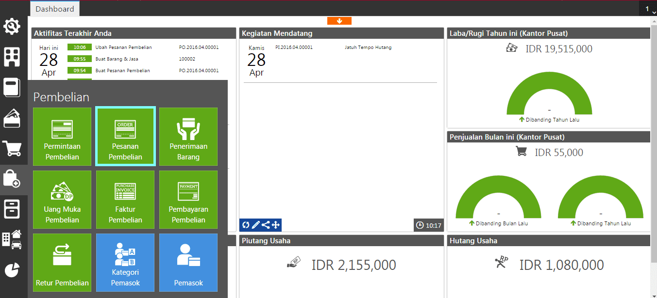 fitur pesanan pembelian accurate online
