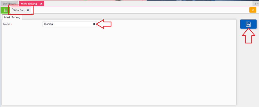 fitur merk barang accurate online