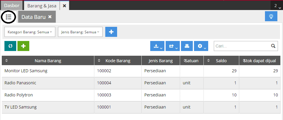 fitur barang & jasa accurate online
