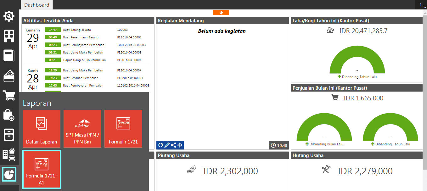 fitur formulir 1721-A1 accurate online